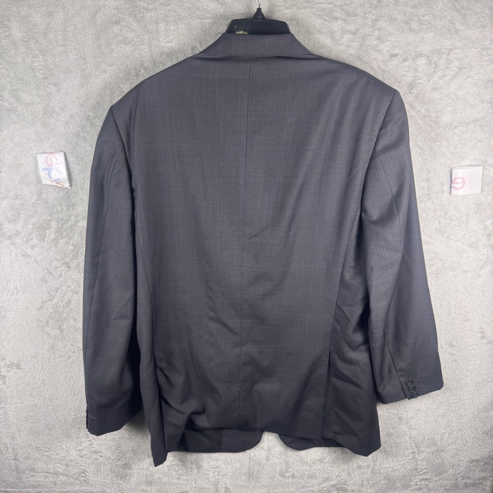 Corneliani Blazer Mens 52L(EU)‎ 42L Gray Check Super 120s Wool Made Italy Coat - Picture 4 of 12
